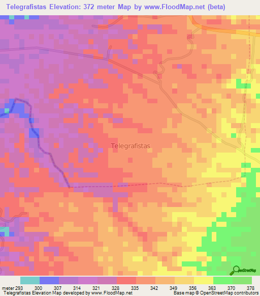 Telegrafistas,Ecuador Elevation Map