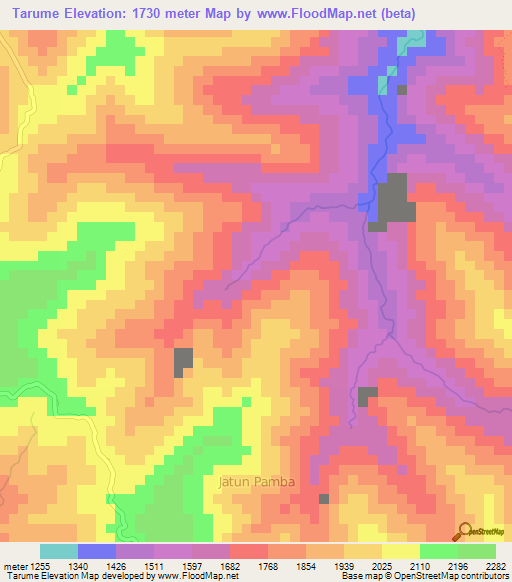 Tarume,Ecuador Elevation Map