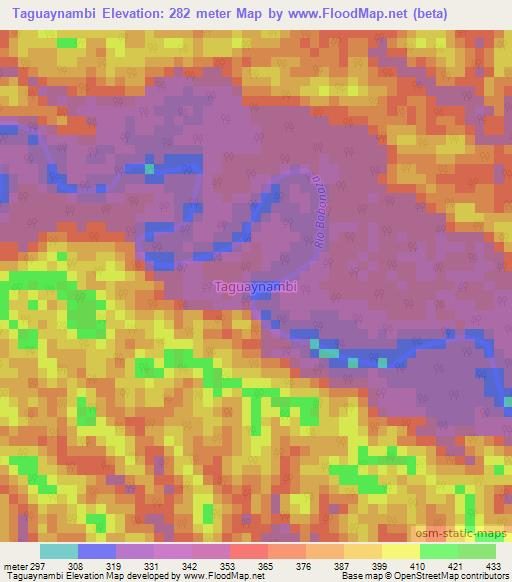 Taguaynambi,Ecuador Elevation Map