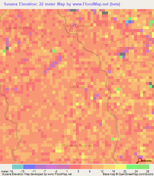 Susana,Ecuador Elevation Map