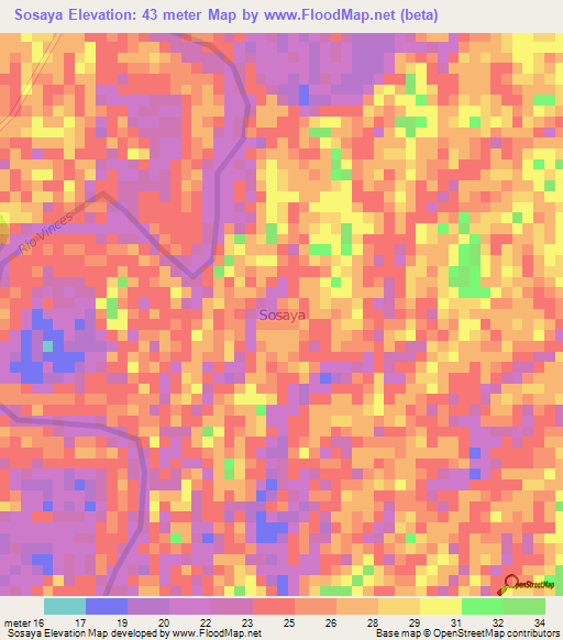 Sosaya,Ecuador Elevation Map