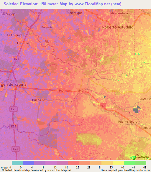 Soledad,Ecuador Elevation Map