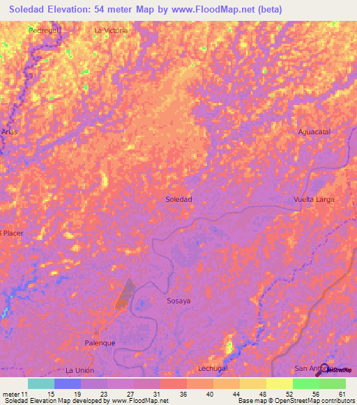 Soledad,Ecuador Elevation Map