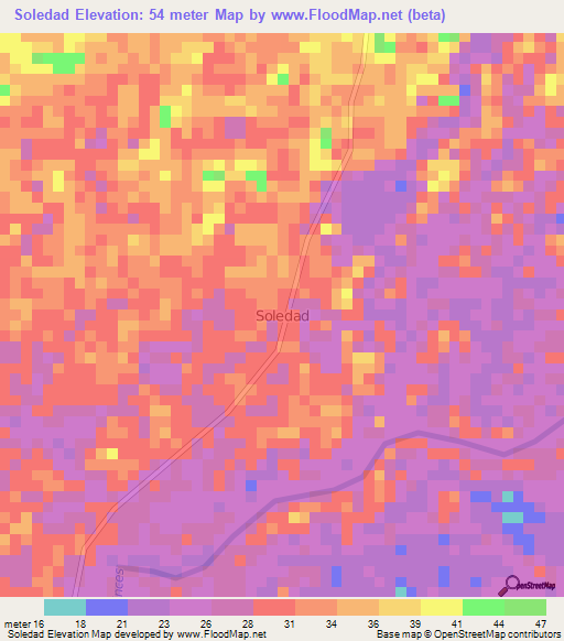 Soledad,Ecuador Elevation Map