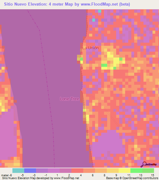 Sitio Nuevo,Ecuador Elevation Map