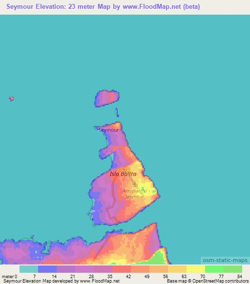 Seymour,Ecuador Elevation Map