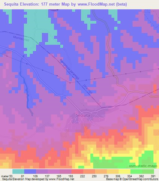 Sequita,Ecuador Elevation Map