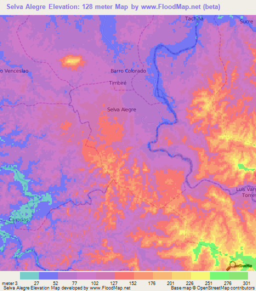 Selva Alegre,Ecuador Elevation Map