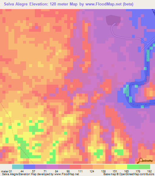 Selva Alegre,Ecuador Elevation Map