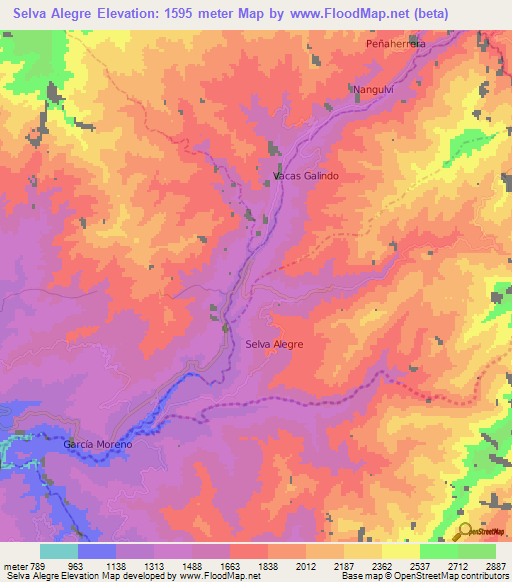 Selva Alegre,Ecuador Elevation Map