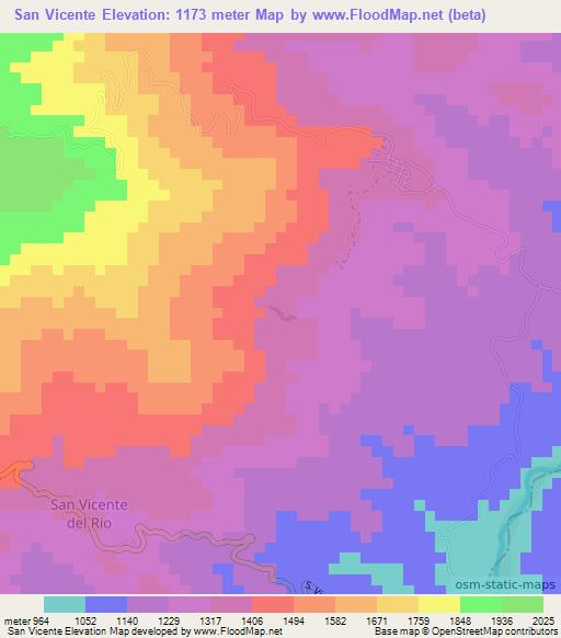 San Vicente,Ecuador Elevation Map