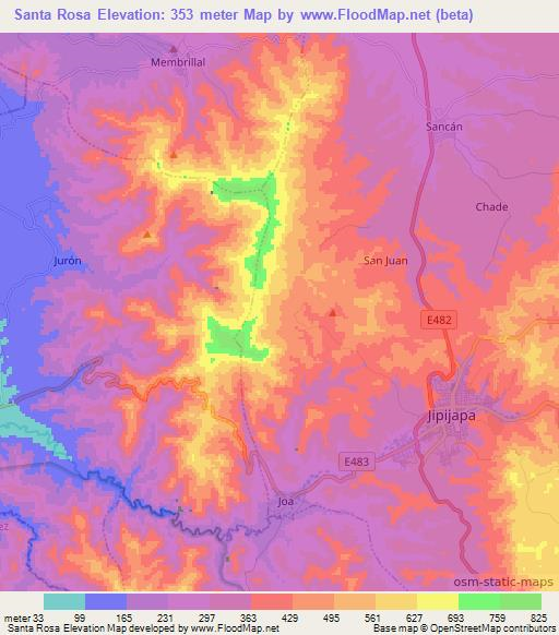 Santa Rosa,Ecuador Elevation Map