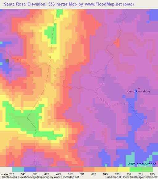 Santa Rosa,Ecuador Elevation Map