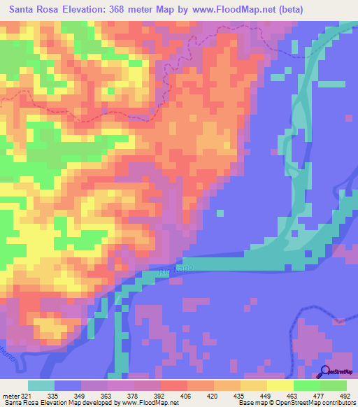 Santa Rosa,Ecuador Elevation Map