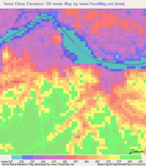 Santa Elena,Ecuador Elevation Map