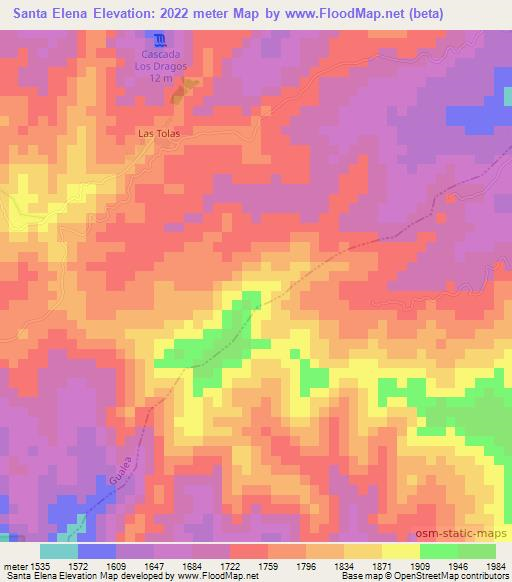 Santa Elena,Ecuador Elevation Map