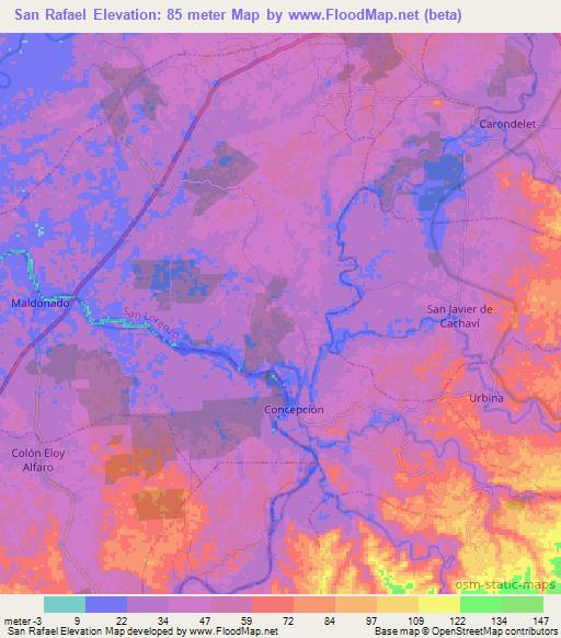 San Rafael,Ecuador Elevation Map