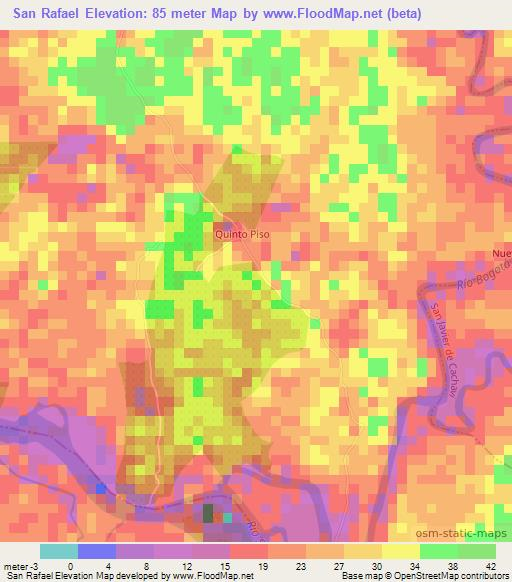 San Rafael,Ecuador Elevation Map