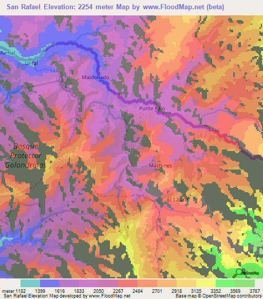 San Rafael,Ecuador Elevation Map