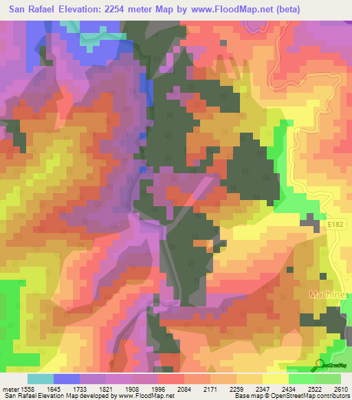 San Rafael,Ecuador Elevation Map