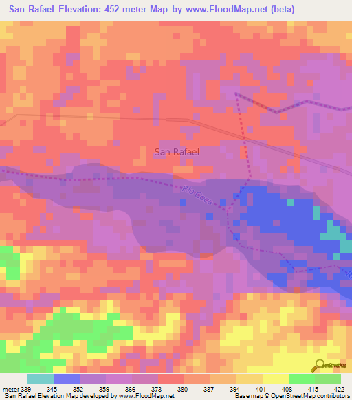 San Rafael,Ecuador Elevation Map