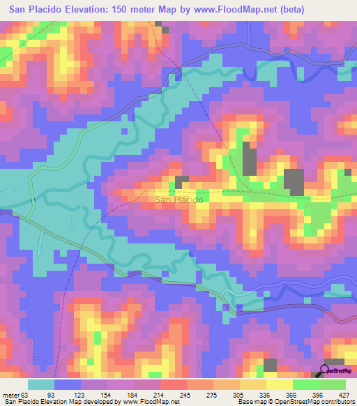 San Placido,Ecuador Elevation Map