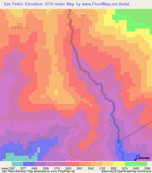 San Pedro,Ecuador Elevation Map