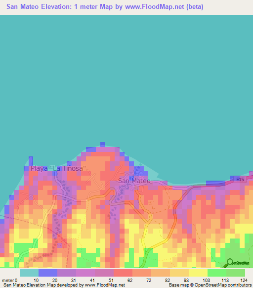 San Mateo,Ecuador Elevation Map