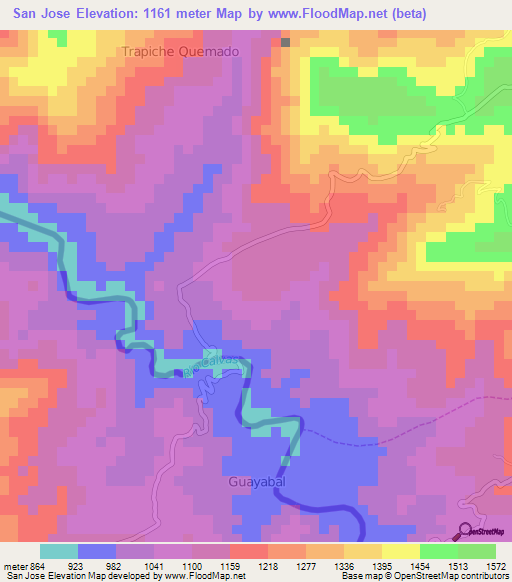 San Jose,Ecuador Elevation Map