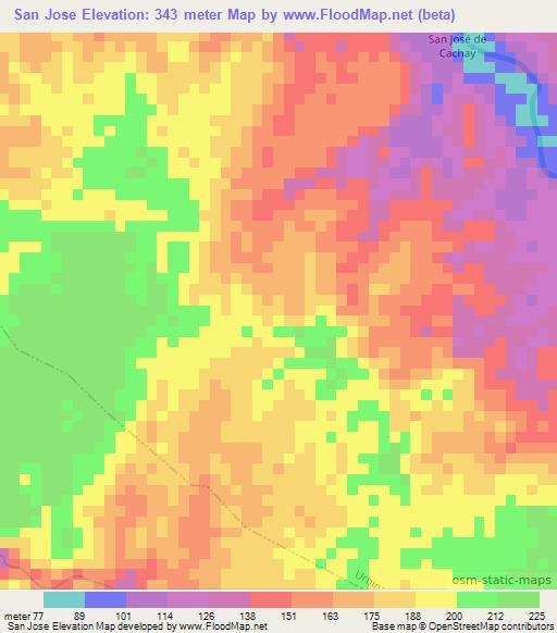 San Jose,Ecuador Elevation Map