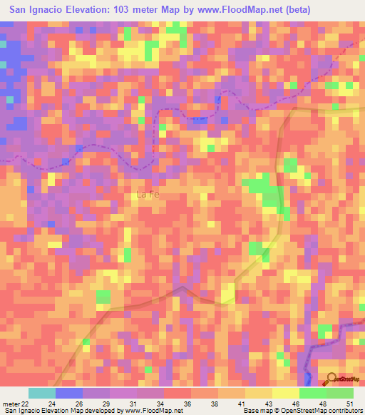 San Ignacio,Ecuador Elevation Map