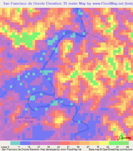 San Francisco de Onzole,Ecuador Elevation Map