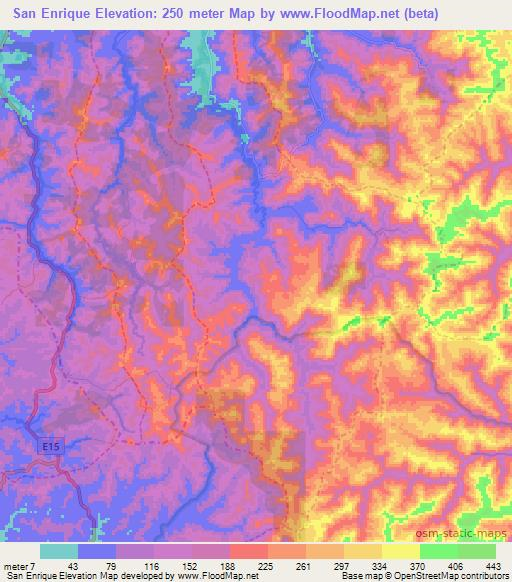 San Enrique,Ecuador Elevation Map