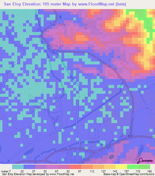 San Eloy,Ecuador Elevation Map