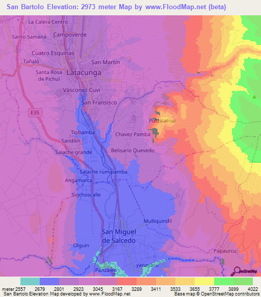 San Bartolo,Ecuador Elevation Map