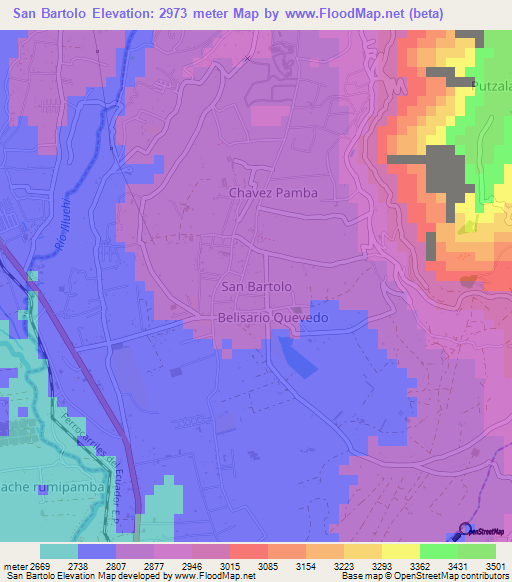 San Bartolo,Ecuador Elevation Map