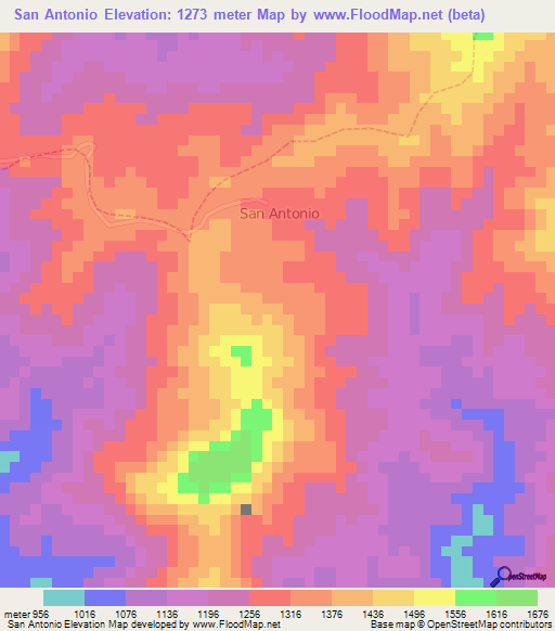 San Antonio,Ecuador Elevation Map