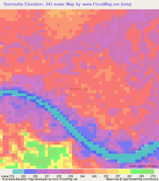 Rumisalia,Ecuador Elevation Map