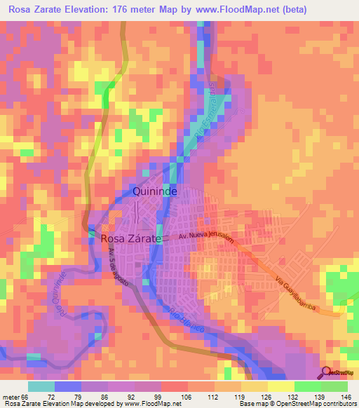 Rosa Zarate,Ecuador Elevation Map