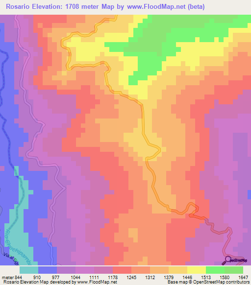 Rosario,Ecuador Elevation Map