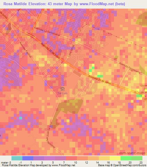 Rosa Matilde,Ecuador Elevation Map