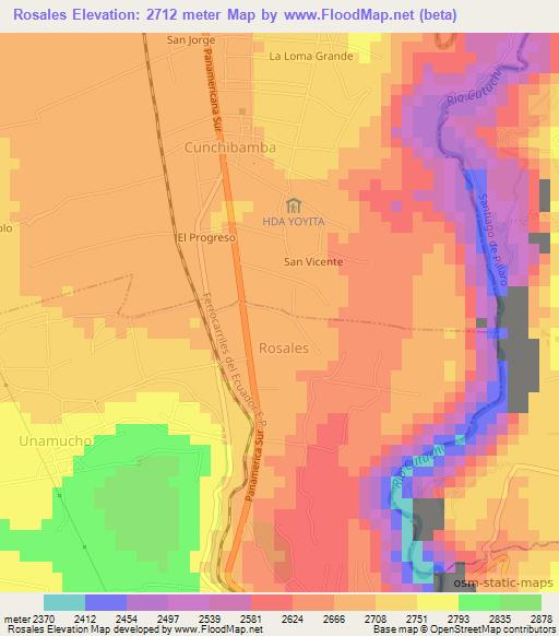 Rosales,Ecuador Elevation Map