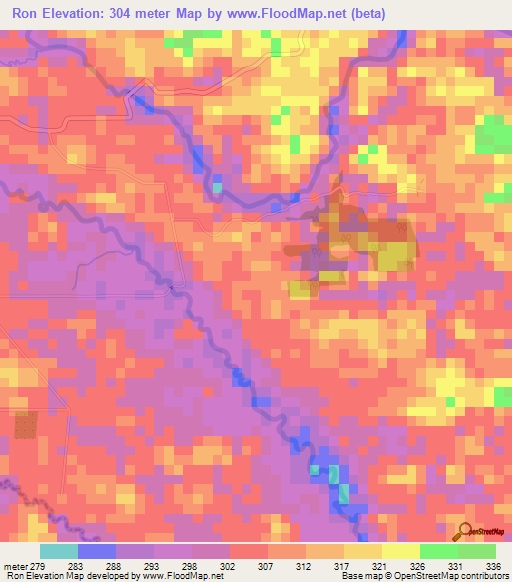 Ron,Ecuador Elevation Map