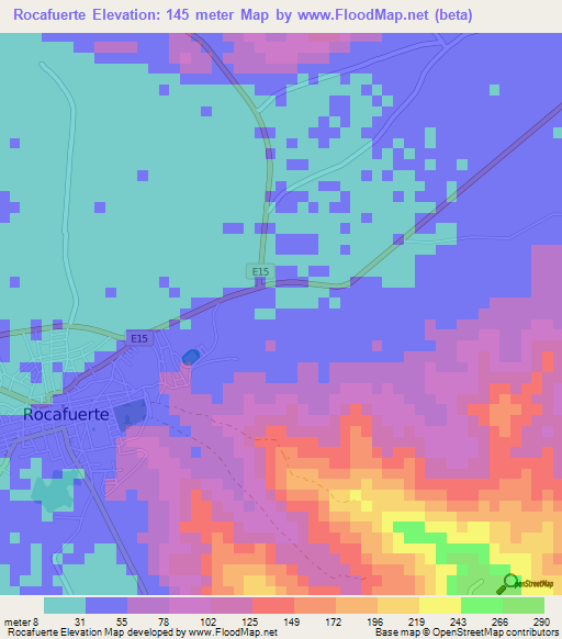 Rocafuerte,Ecuador Elevation Map