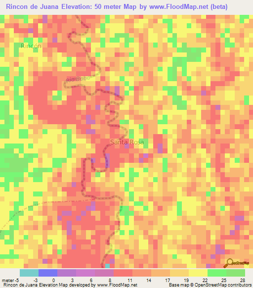 Rincon de Juana,Ecuador Elevation Map