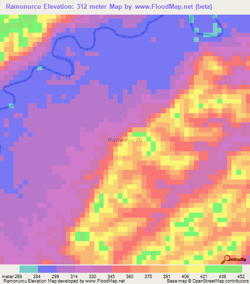 Ramonurcu,Ecuador Elevation Map