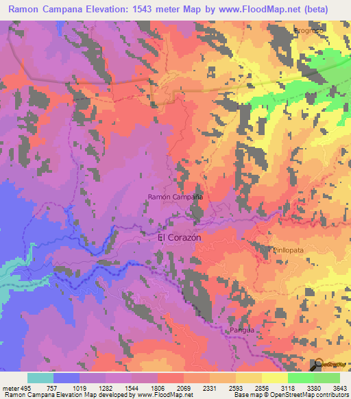 Ramon Campana,Ecuador Elevation Map