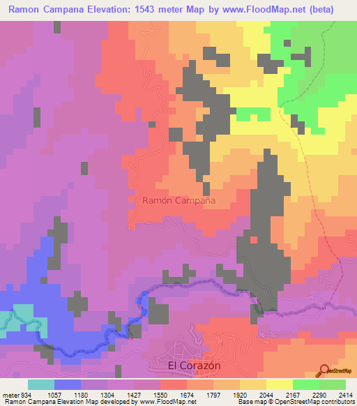 Ramon Campana,Ecuador Elevation Map