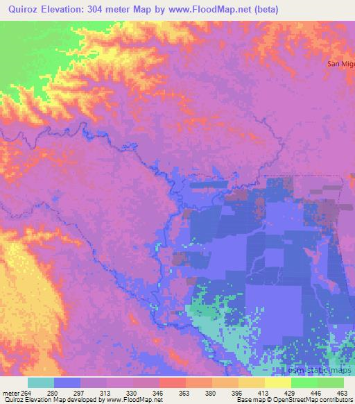 Quiroz,Ecuador Elevation Map