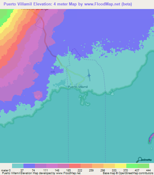 Puerto Villamil,Ecuador Elevation Map